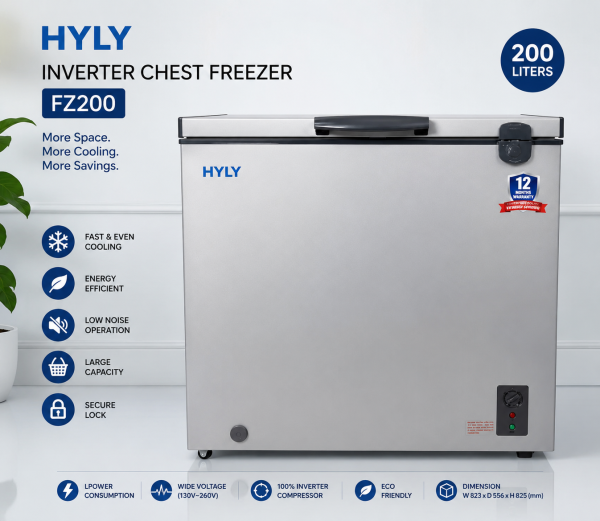 Hyly FZ200 inverter chest freezer